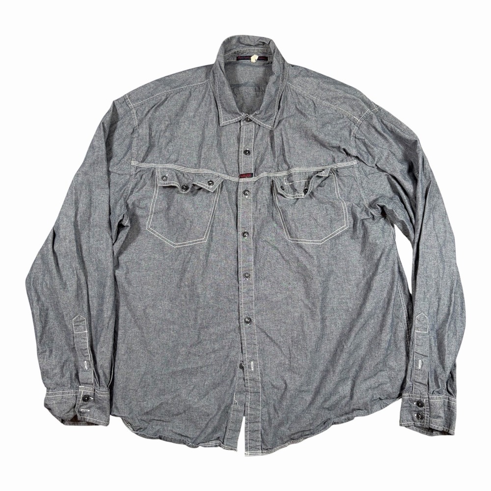 Vintage Marithe Francois Girbaud Denim Button Down 100% Cotton Shirt 3XL